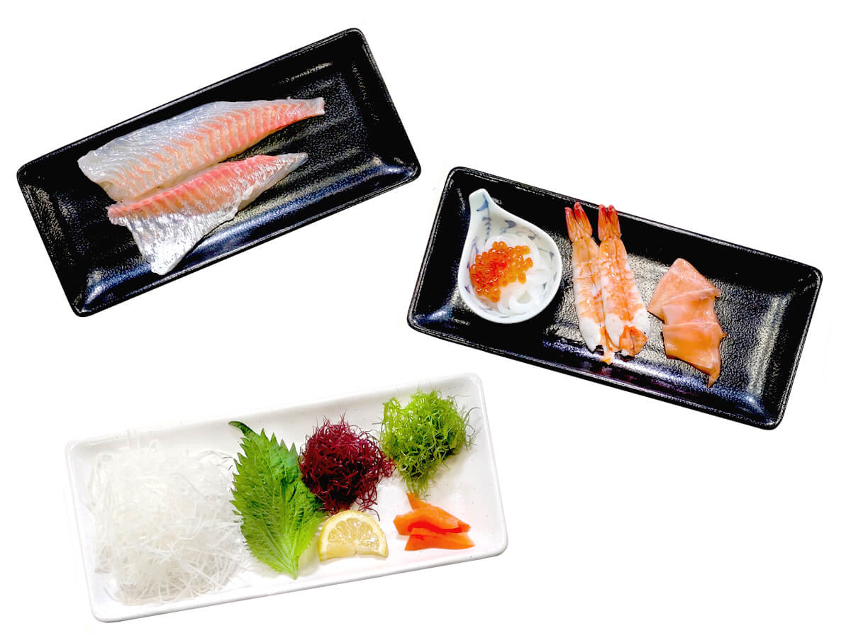 お客様の作品刺身盛り画像3皿